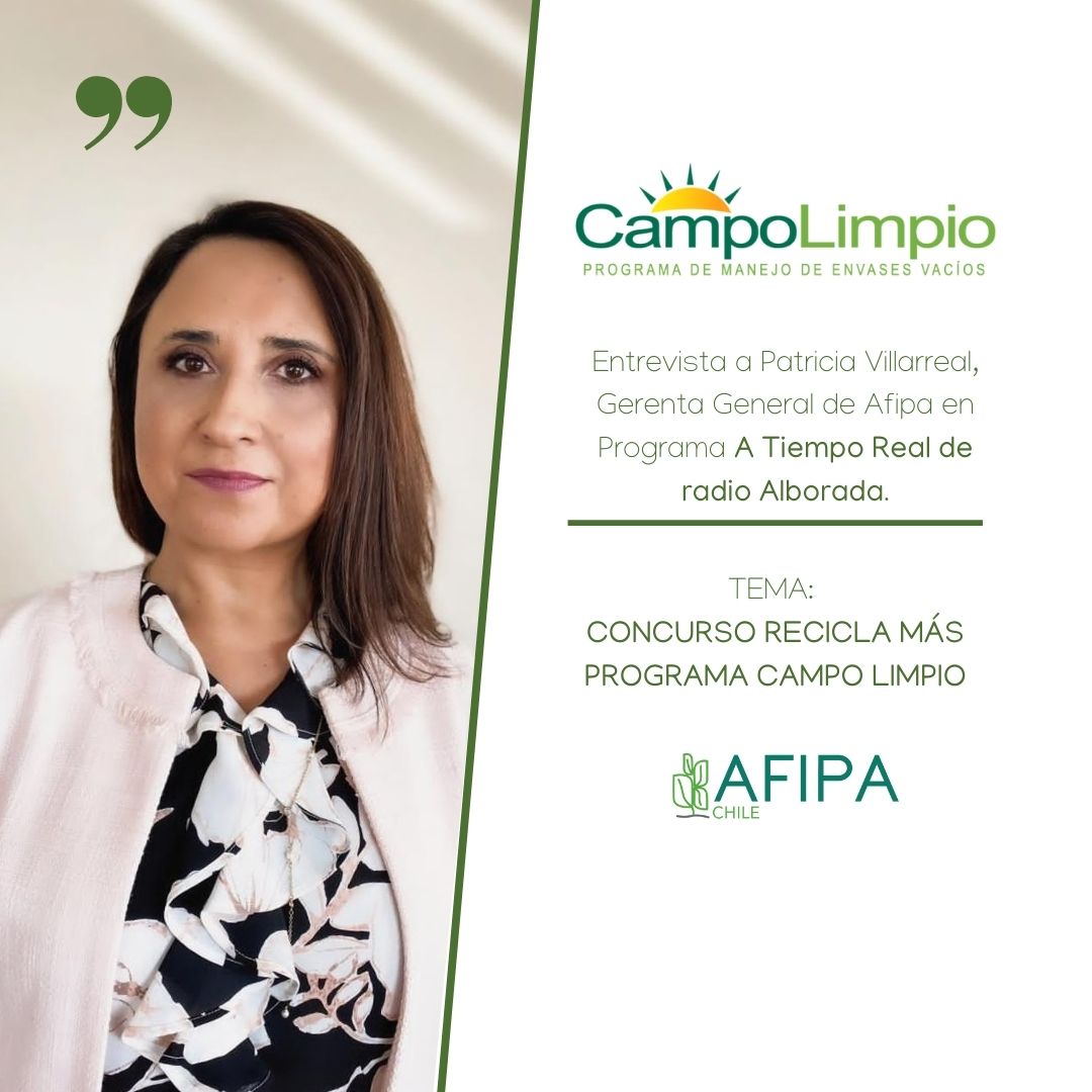 Lee más sobre el artículo Entrevista a Patricia Villarreal, Gerenta General de AFIPA, en Programa A Tiempo Real de radio Alborada sobre programa Campo Limpio.