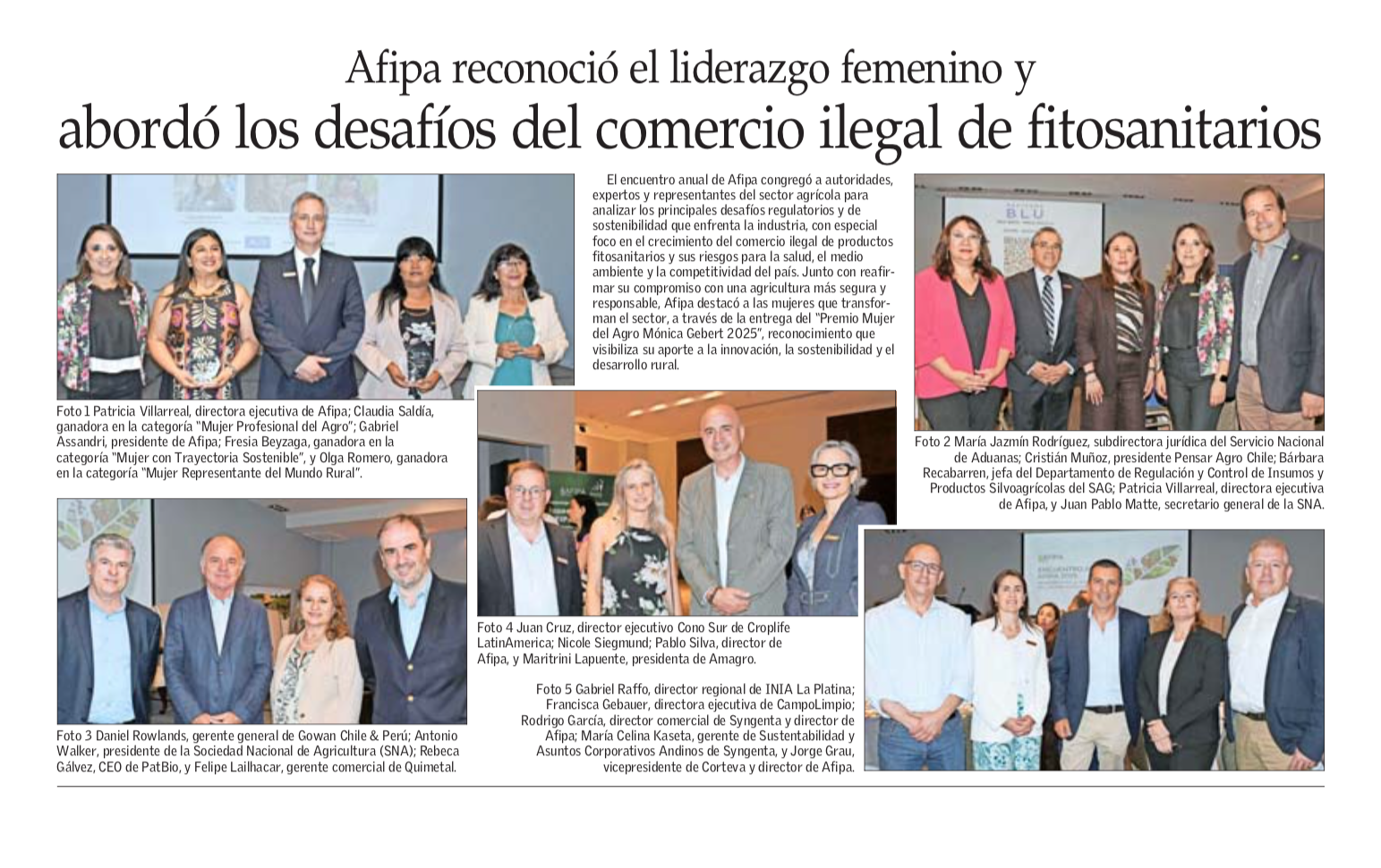 Lee más sobre el artículo Te invitamos a ver la nota de El Mercurio sobre nuestro Encuentro Anual 2025 y Ceremonia de Premiación del Premio Mujer del Agro Mónica Gebert